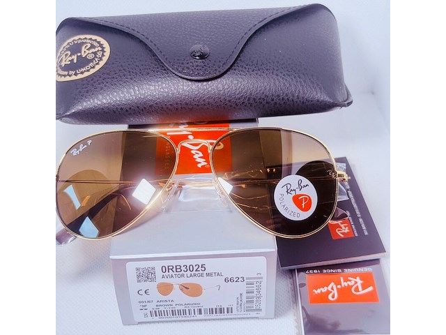 5 x rayban polarized zonnebrillen - aviator, hexagonal, justin - afbeelding 2 van  9