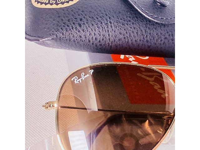 5 x rayban polarized zonnebrillen - aviator, hexagonal, justin - afbeelding 4 van  9
