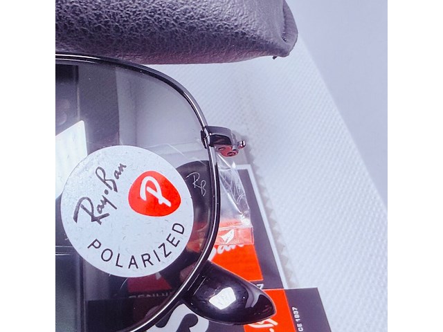 5 x rayban polarized zonnebrillen - aviator, hexagonal, justin - afbeelding 8 van  9