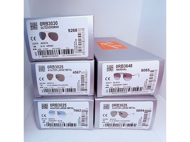 5 x rayban polarized zonnebrillen - aviator, outdoorsman, marshal - afbeelding 1 van  7