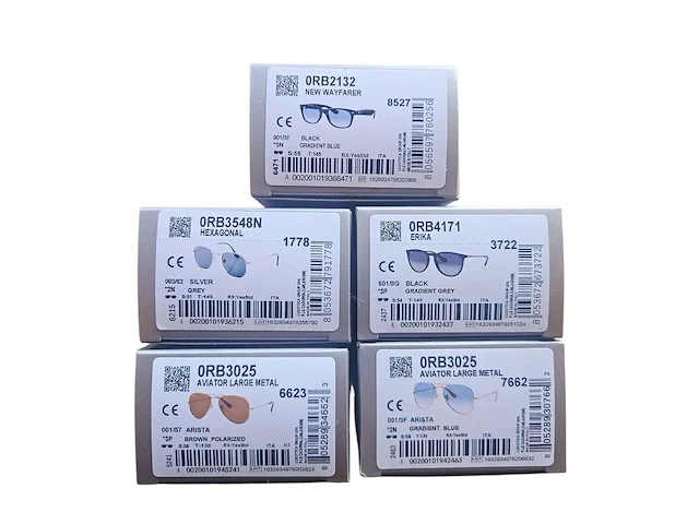 5 x rayban zonnebrillen - aviator, hexagonal, chris - afbeelding 3 van  4