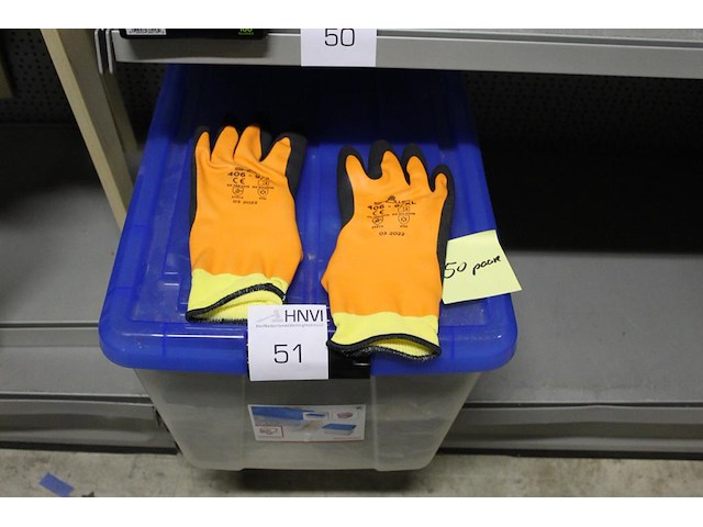 50 paar showa werkhandschoenen oranje maat xl in opbergbox - afbeelding 1 van  2
