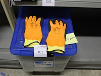 50 paar showa werkhandschoenen oranje maat xl in opbergbox - afbeelding 1 van  2
