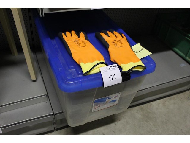 50 paar showa werkhandschoenen oranje maat xl in opbergbox - afbeelding 2 van  2