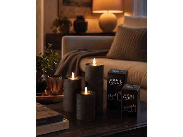 50 stomp led kaarsen homebound, zwart - afbeelding 2 van  5