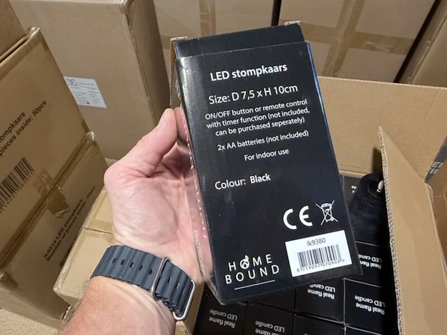 50 stomp led kaarsen homebound, zwart - afbeelding 4 van  5