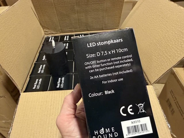 50 stomp led kaarsen homebound, zwart - afbeelding 4 van  5