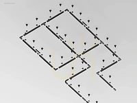 50 x 3-fase spanningsrail ophangset zwart - afbeelding 4 van  8