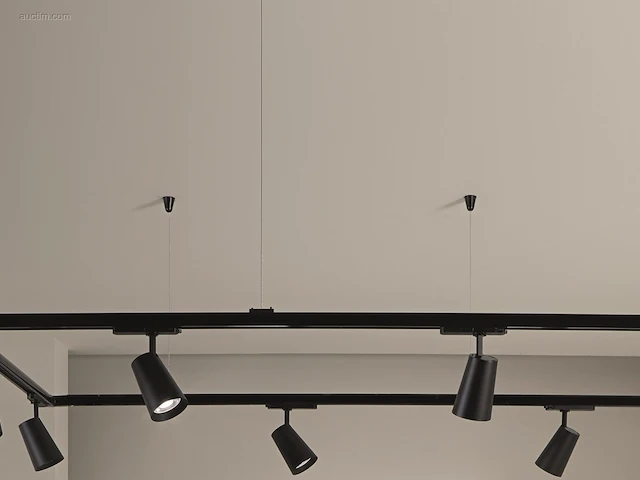 50 x 3-fase spanningsrail ophangset zwart - afbeelding 5 van  8