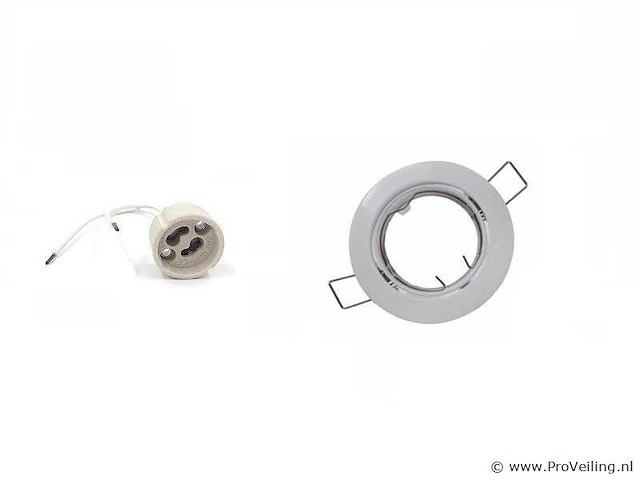 50 x downlight fitting – draaibaar – gu10 – wit – ip20 - afbeelding 1 van  5
