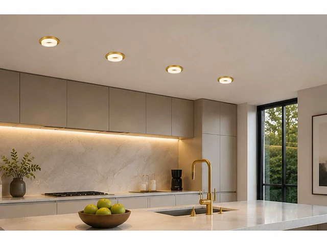50 x downlight fitting – gu10 – goud – ø70mm – ip20 – kadife - afbeelding 1 van  5