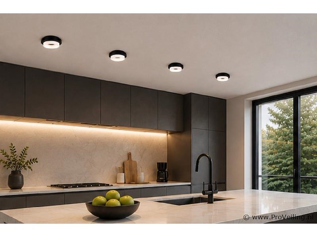 50 x downlight fitting – gu10 – zwart – ø70mm – ip20 – kadife - afbeelding 1 van  5