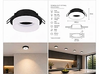 50 x downlight fitting – gu10 – zwart – ø70mm – ip20 – kadife - afbeelding 5 van  5
