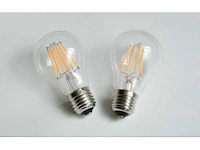 50 x filament led ball lamp 4w – 4200k neutraal wit – e27 - helder glas - afbeelding 6 van  10