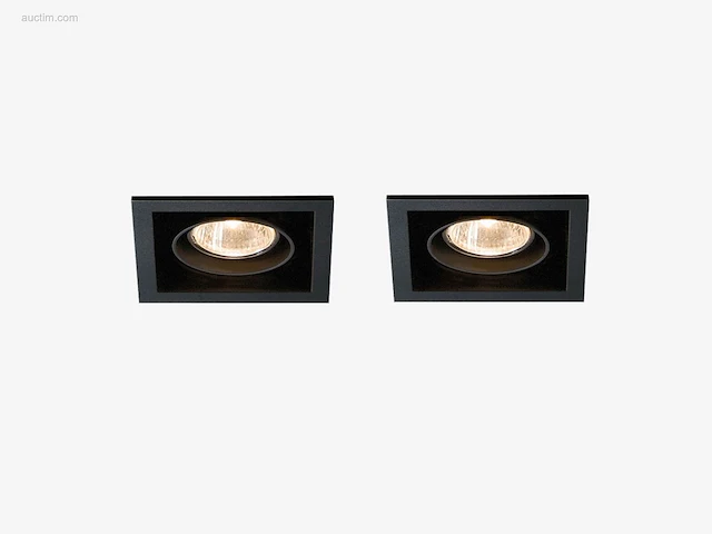 50 x gt square 1.0 design inbouwspots zwart - afbeelding 1 van  8