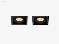 50 x gt square 1.0 design inbouwspots zwart