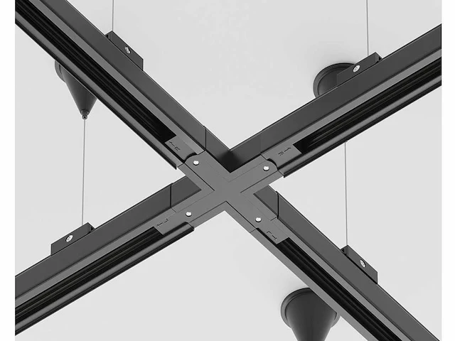 50 x intec 3-fase spanningsrail ophangset zwart - afbeelding 3 van  9