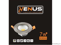 50 x led downlight – 7w – draaibaar – 3000k warm – zilver - afbeelding 4 van  5