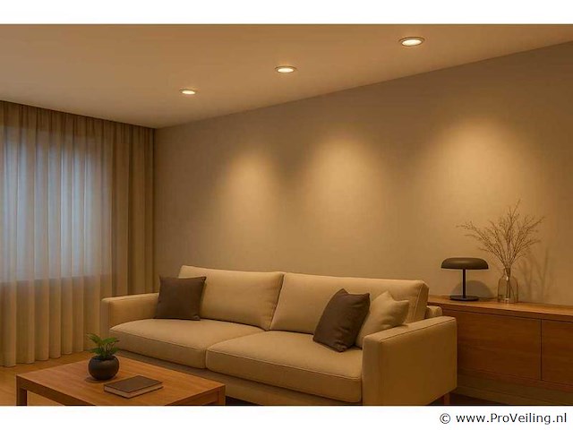 50 x led downlight – 7w – draaibaar – 3000k warm – zilver - afbeelding 5 van  5