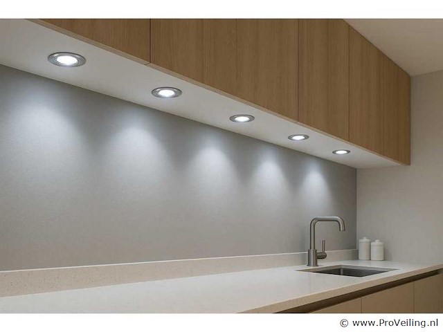 50 x led downlight – 7w – draaibaar – 6500k koud wit – zilver - afbeelding 1 van  4