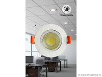 50 x led downlight – 7w – draaibaar – dimbaar – 6500k koud wit – wit - afbeelding 1 van  5
