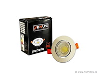 50 x led downlight – 7w – draaibaar – dimbaar – 6500k koud wit – wit - afbeelding 3 van  5