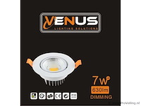 50 x led downlight – 7w – draaibaar – dimbaar – 6500k koud wit – wit - afbeelding 5 van  5
