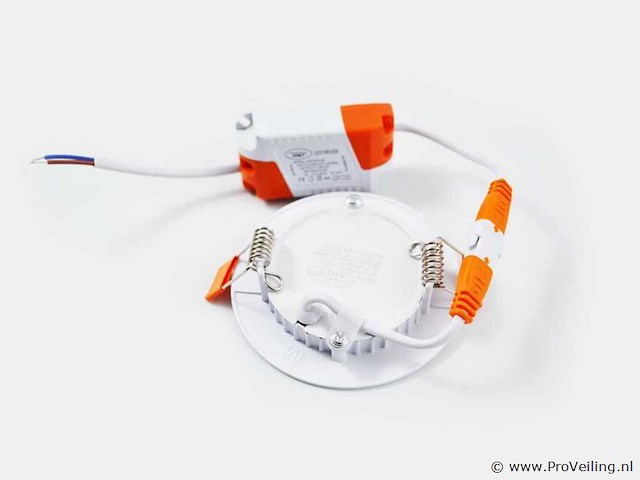 50 x led paneel – rond inbouw – 5w – 6500k koud wit – ip20 - afbeelding 2 van  4