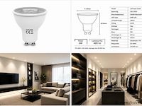 50 x led spot gu10 – 6w – 4200k neutraal wit – ip20 - afbeelding 4 van  4