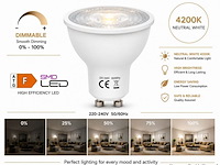 50 x led spot gu10 – 6w – dimbaar – 4200k neutraal wit – ip20 - afbeelding 1 van  4