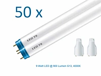 50 x led tl buizen 4000k neutraal wit licht, 18 watt - afbeelding 1 van  9