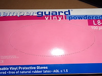 500x wegwerp handschoenen vinyl gepoederd maat l - afbeelding 2 van  3