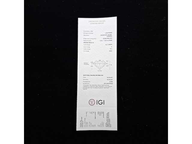 5.01 karaat diamant (gecertificeerd) - afbeelding 5 van  6