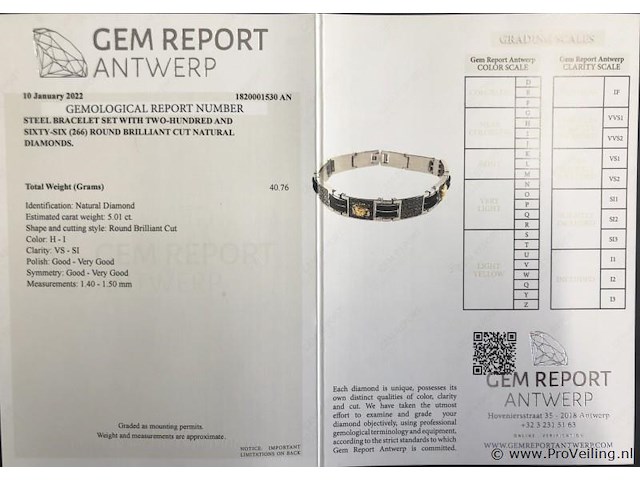 5.01ct men's bracelet - afbeelding 7 van  7