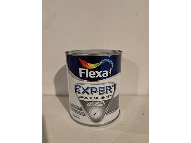 50x blik a 0,75 liter grondlak, flexa, midden grijs - afbeelding 3 van  5