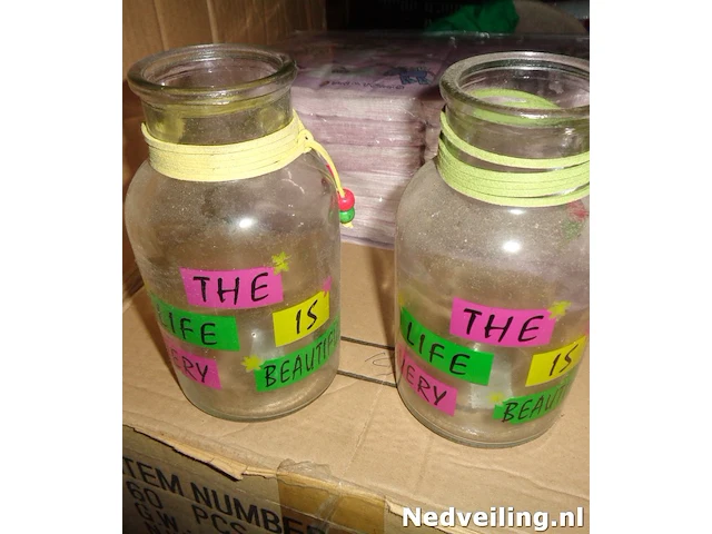 50x glazen decopot - afbeelding 1 van  3