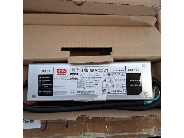 50x led trafo, mean well, elg-150-36a - afbeelding 4 van  4