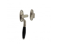 (50x) raamsluiter jaren ‘30 links - nikkel donker ebbenhout