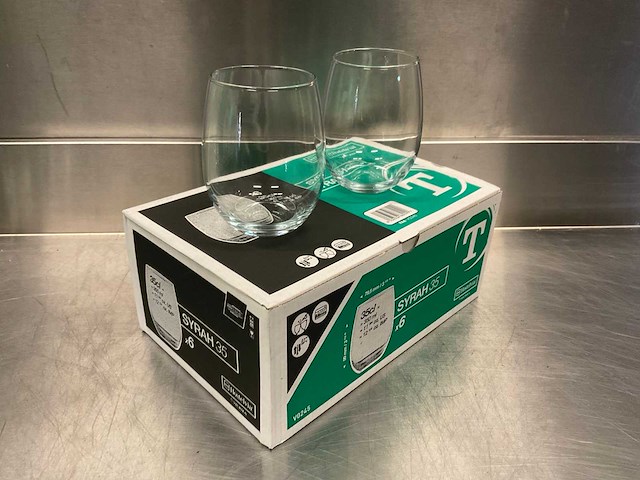 (50x) vicrila hostelvia syrah doos à 6 stuks - glas 35 cl - afbeelding 9 van  12