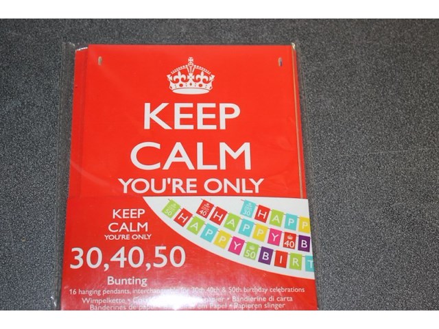 55 sets slingerzelf maken keep calm 30-40-50 in a19 - afbeelding 1 van  3