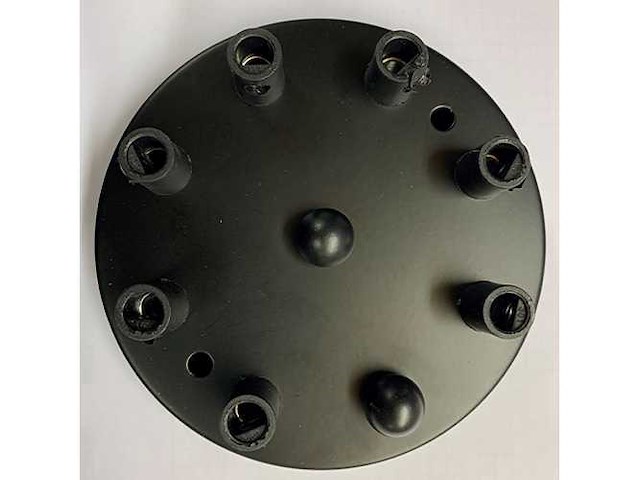 (550x) plafondkap zwart - 8 aansluitingen - 12 cm - afbeelding 1 van  1