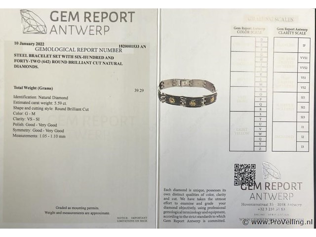 5.59ct men's bracelet - afbeelding 7 van  7