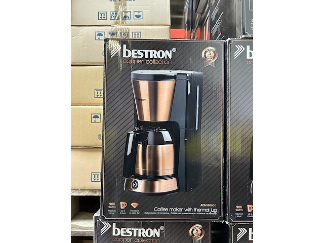 55x koffiezetapparaat met thermoskan bestron, copper collection - afbeelding 1 van  4