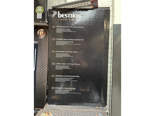 55x koffiezetapparaat met thermoskan bestron, copper collection - afbeelding 2 van  4