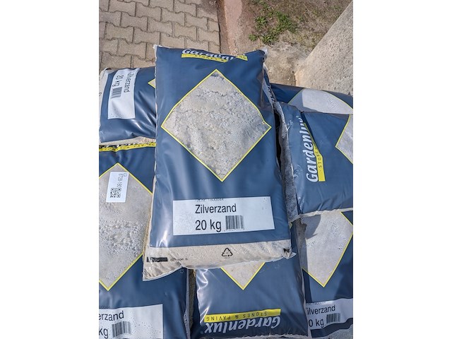 58x zak zilverzand a 20 kg gardenlux - afbeelding 3 van  5