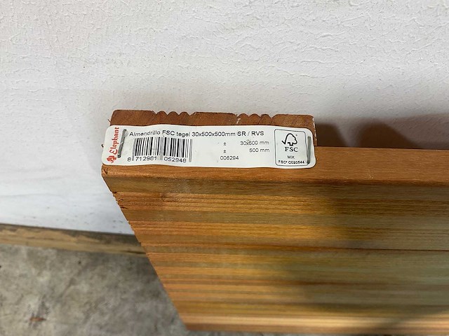 5m² almendrillo hardhouten terrastegel - 50x50 cm (20x) - afbeelding 7 van  7