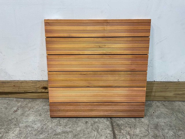5m² almendrillo hardhouten terrastegel - 50x50 cm - afbeelding 2 van  2