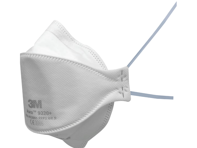 5x 440 stuks ffp2 3m aura 9320+ stofmaskers 3m, ffp2 3m aura 9320+, wit - afbeelding 1 van  4