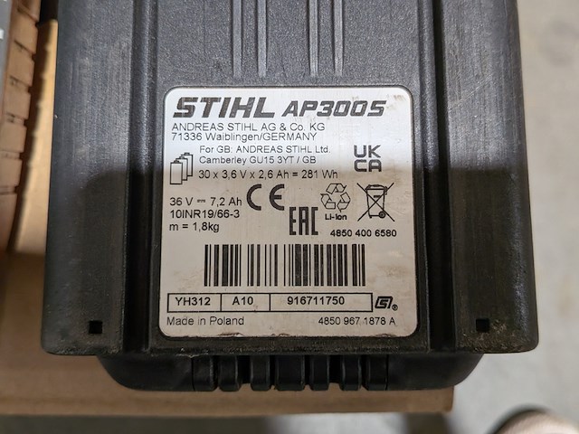 5x acculader, stihl, al 500, incl. 1x accu, stihl ap 300 s - afbeelding 6 van  6