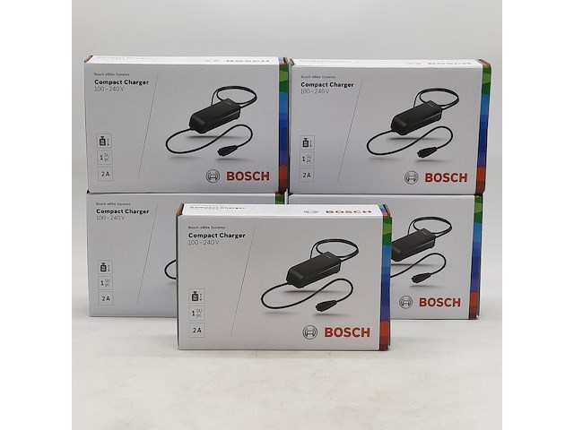 5x acculader t.b.v fietsaccu, bosch, compact charger 100-240v - afbeelding 1 van  5